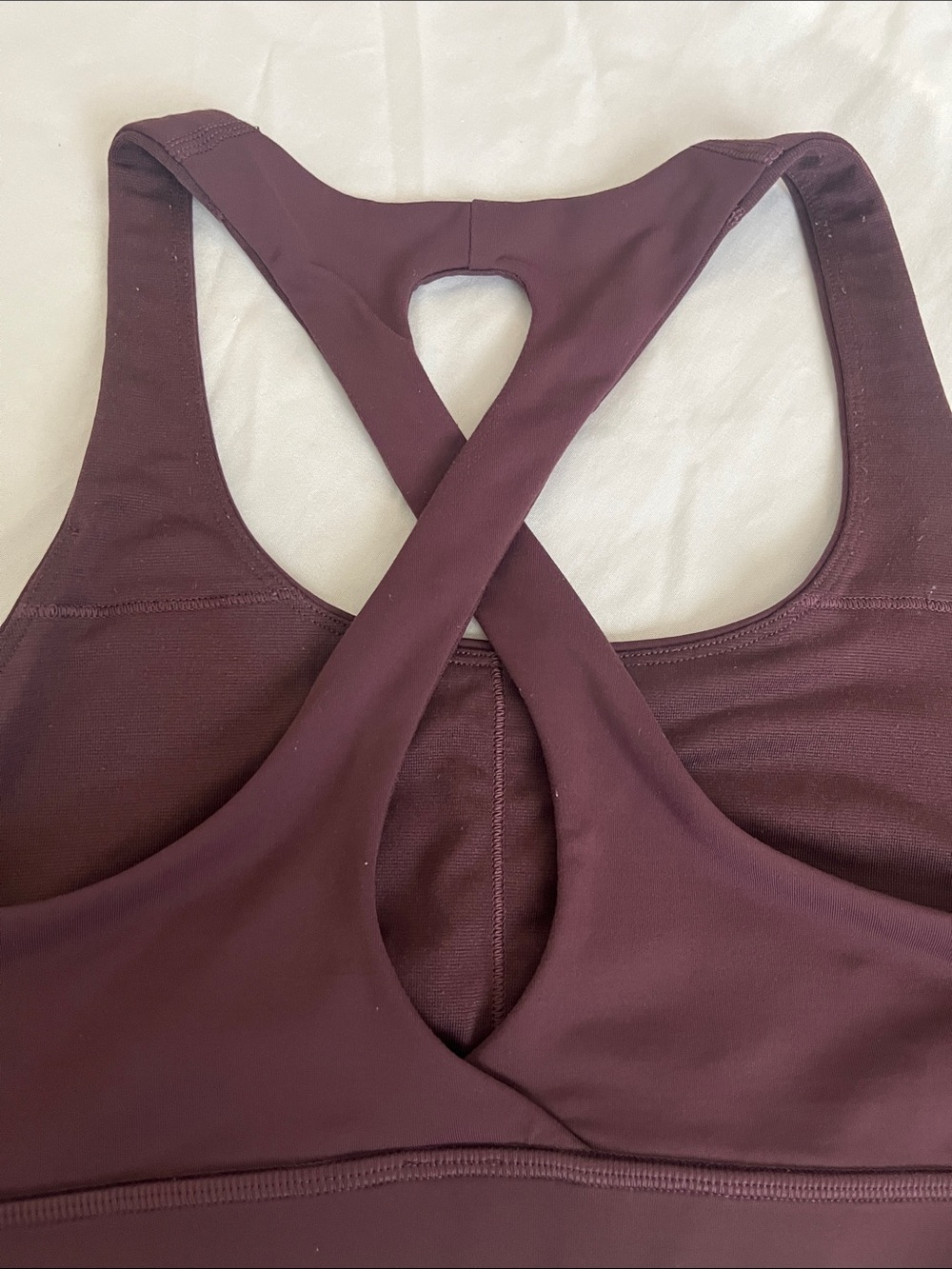 lululemon athletica Arctic Plum Burgundy Time to Sweat Sports Bra Medium - Picture 4 of 7